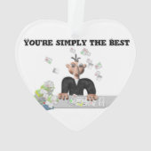 あなたは単に最高の文字 オーナメント (裏面)