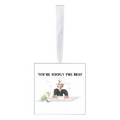 あなたは単に最高の文字 キューブオーナメント (右)