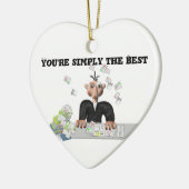 あなたは単に最高の文字 セラミックオーナメント (左)