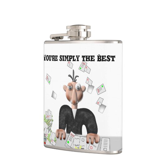 あなたは単に最高の文字 フラスク (左)
