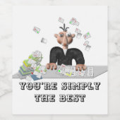 あなたは単に最高の文字 ワインラベル (シングルラベル)