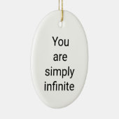 あなたは単に無限セラミック楕円オーナメント セラミックオーナメント (右)