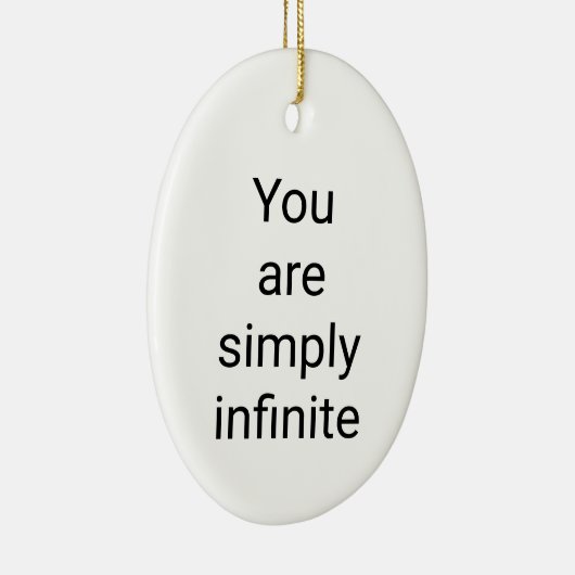 あなたは単に無限セラミック楕円オーナメント セラミックオーナメント (右)
