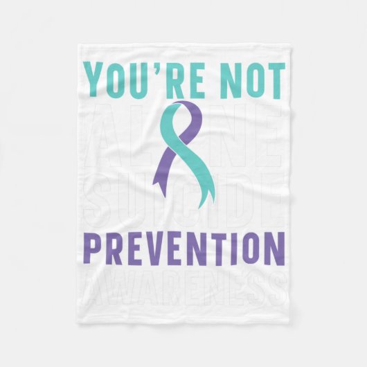 あなたは単独うつ自殺防止阿波 フリースブランケット (正面)