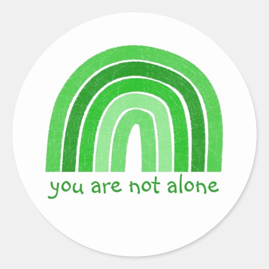 あなたは単独でメンタルヘルス認識度 ラウンドシール (正面)