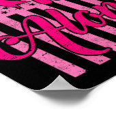 あなたは単独のピンクリボン乳がん粟粒 ポスター (角)