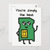 「あなたは単純最高のに」カード ポストカード (正面/裏面)