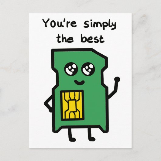 「あなたは単純最高のに」カード ポストカード (正面)