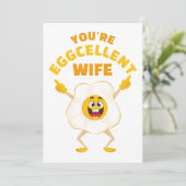 あなたは卵に優れた妻 アニバーサリー かわいい 楽しい卵 シーズンカード (スタンド正面)