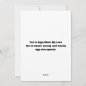 あなたは卵に優れた妻 アニバーサリー かわいい 楽しい卵 シーズンカード (裏面)