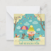 あなたは友達になってくれてありがとう ノートカード (正面)