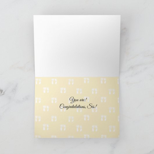 あなたは叔母になる予定のベビー妊娠の発表 カード (内部)