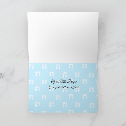 あなたは叔母になる予定のベビー妊娠の発表 カード (内部)