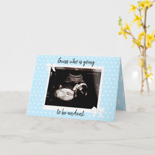 あなたは叔母になる予定のベビー妊娠の発表 カード (黄色い花)