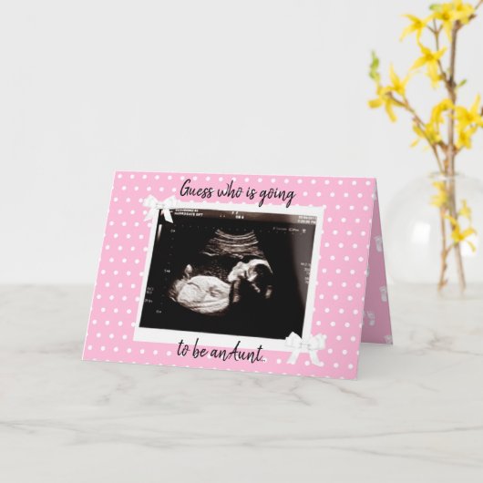 あなたは叔母ベビー妊娠の発表になる カード (黄色い花)