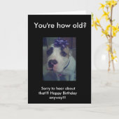 あなたは古いいかにか。 それについて聞くこと残念! カード (黄色い花)