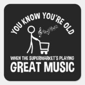 あなたは古いおもしろい引用文 スクエアシール (正面)