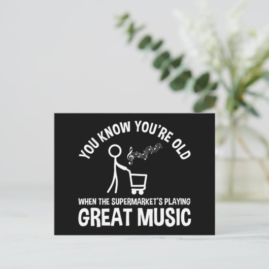 あなたは古いおもしろい引用文 ポストカード (スタンド正面)