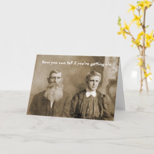 あなたは古いもし誕生日 カード (黄色い花)