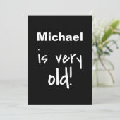 あなたは古い黒人の40歳の誕生日パーティの招待状 招待状 (スタンド正面)