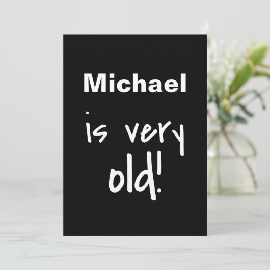 あなたは古い黒人の40歳の誕生日パーティの招待状 招待状 (スタンド正面)