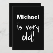 あなたは古い黒人の40歳の誕生日パーティの招待状 招待状 (正面/裏面)