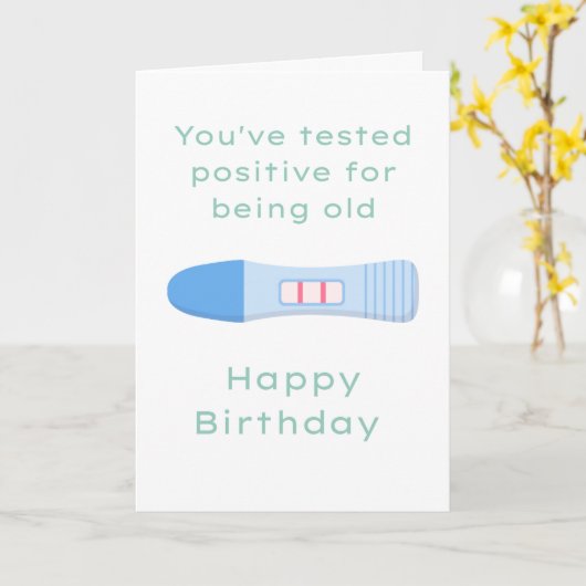 「あなたは古い」冗談誕生日 カード (黄色い花)