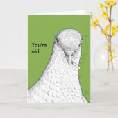 あなたは古くおもしろいな老齢期のユーモアのバースデー・カード カード (黄色い花)