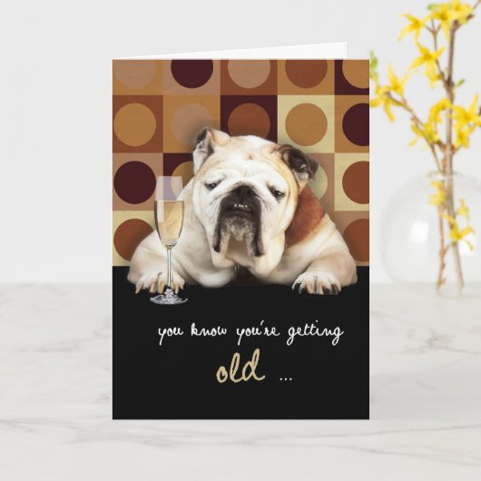 あなたは古く、なることを、ハッピーバースデーおもしろい知っています カード (黄色い花)