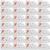 あなたは可愛いラマプリンが大好おもしろいき シール (正面)