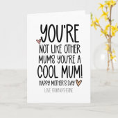 あなたは可愛クールい母おもしろい日 カード (黄色い花)