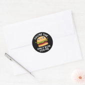 あなたは唯一のBun Me Burger Pun Dark BG ラウンドシール (封筒)