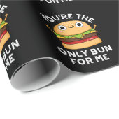 あなたは唯一のBun Me Burger Pun Dark BG ラッピングペーパー (ロールコーナー)