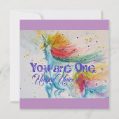 あなたは唯一無二のユニコーンなのよ! レインボー・ウォーターカラー (正面)