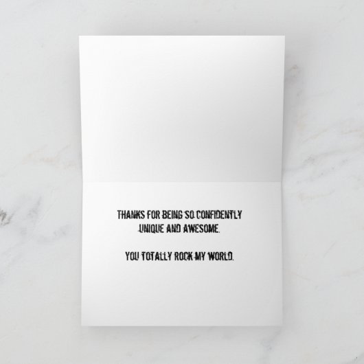 あなたは唯一無二の存在 - 普段使いのカード サンキューカード (内部)