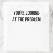 あなたは問題を見る 楕円形シール (バッグ)