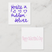 あなたは問題を解決するバレンタイン ノートカード (正面/裏面)