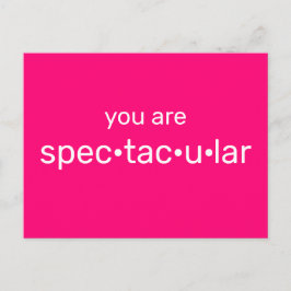 あなたは壮大なホットピンクの明るい赤紫色ミニマルだ ポストカード