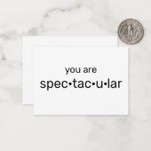 あなたは壮観でクール白黒 ノートカード (正面/裏面インサイチュ)