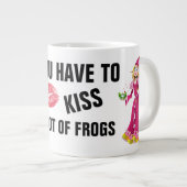 あなたは多くのカエルのキスジャンボコーヒーマグしなければならない ジャンボコーヒーマグカップ (正面右)