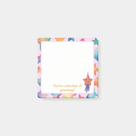 あなたは大いなる星を目指して！投稿に関する注意 ポストイット (正面)