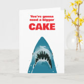 あなたは大きなケーキのサメがおもしろい必要 カード (黄色い花)