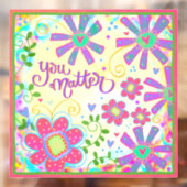 あなたは大切な存在 「インスピリビティ」 ウィンドウステッカー ウィンドウサイン (シート2)