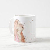 あなたは大切マググ |白とスプラッシュ コーヒーマグカップ (正面左)