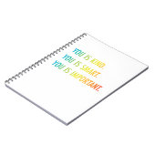 あなたは大切頭が切れるで優しい ノートブック (左側)