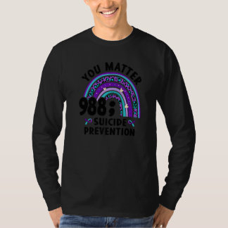 あなたは大切 988 セミコロン 自殺防止啓発 Tシャツ