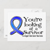 あなたは大腸がんを克服した人を見ている ポストカード (正面/裏面)