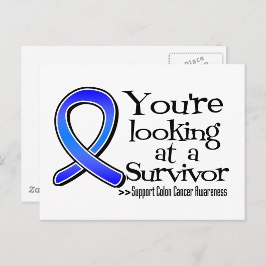 あなたは大腸がんを克服した人を見ている ポストカード (正面/裏面)