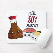 あなたは大豆かわいいズシハイ&ハローカワイト マウスパッド (マウス)
