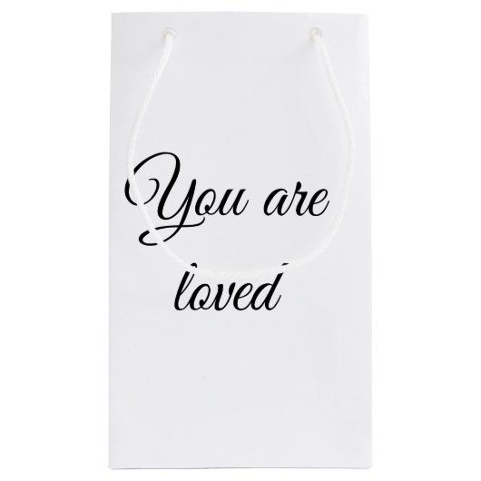 あなたは太陽のモチベーションが大好き引用文マインドン賛美グ スモールペーパーバッグ (裏面)